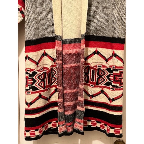 Maxsport Large Sweater Duster Tribal Open Ftont Pockets Soft Outdoor Long Sleeve - Picture 7 of 16